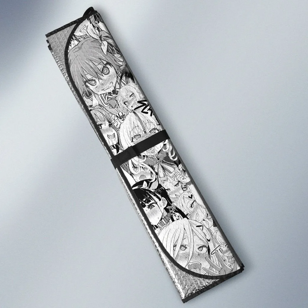 Ahegao Car Sunshade Custom Manga Car Interior Accessories