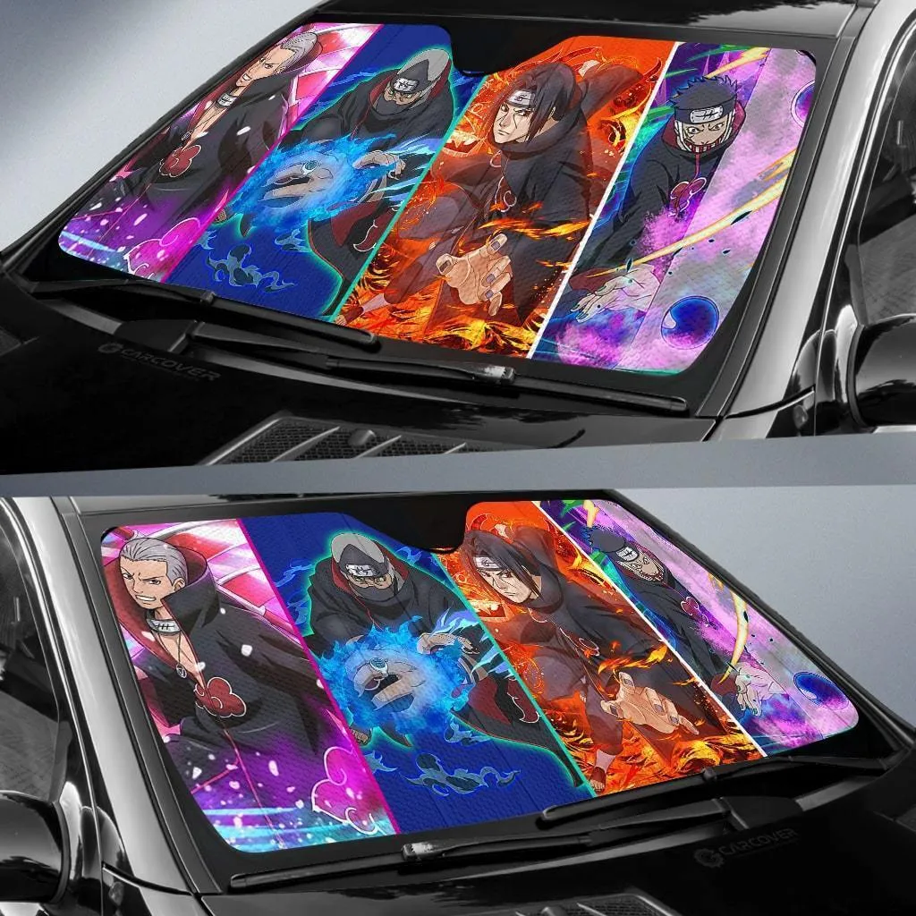 Akatsuki Members Car Sunshade Custom Anime Car Interior Accessories