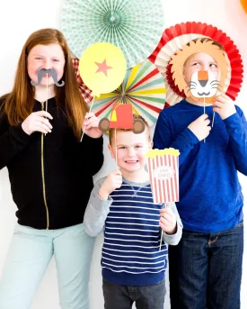 Carnival Party Photo Props x 10