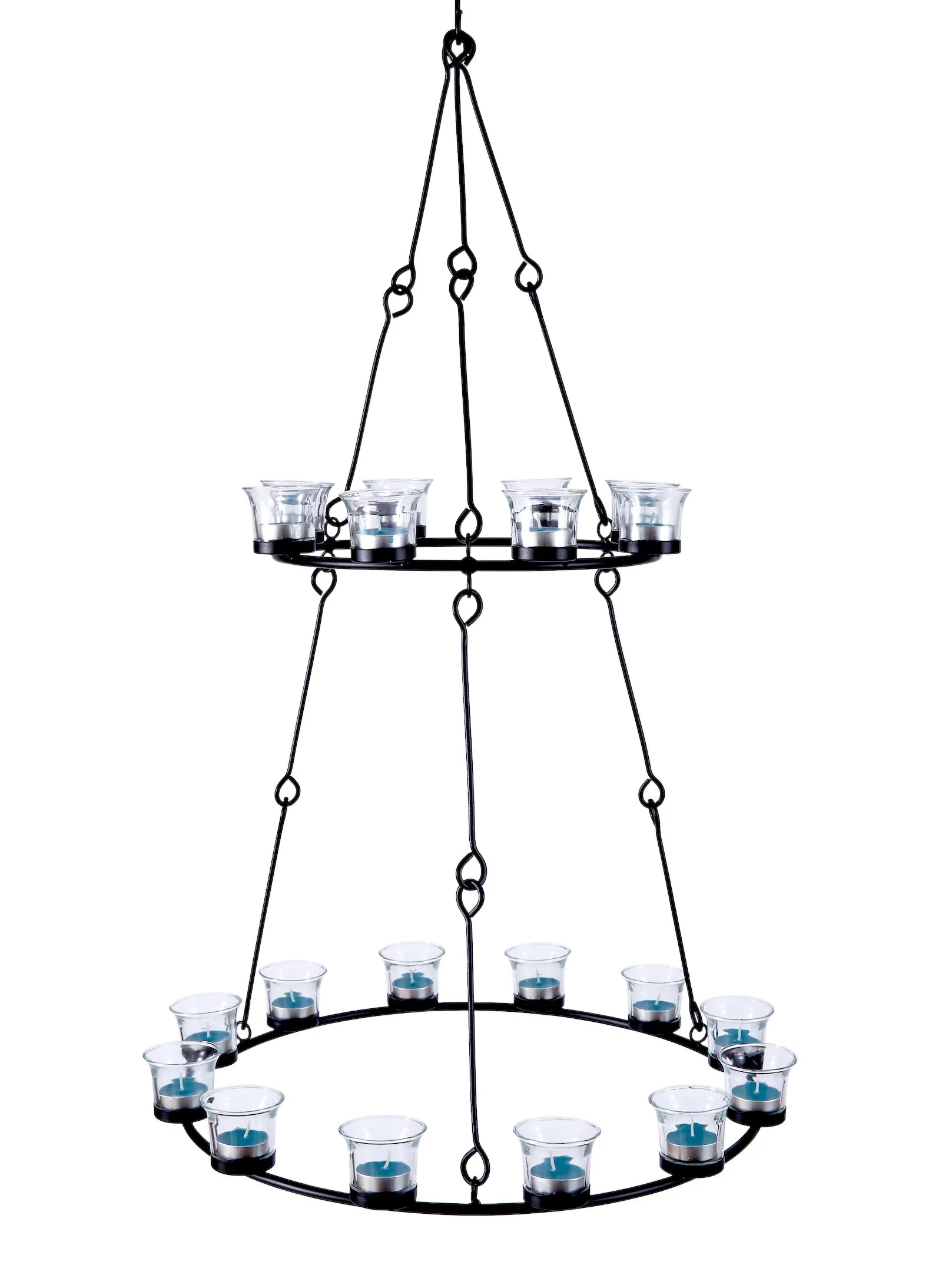 Double Tier Tea Light Chandelier