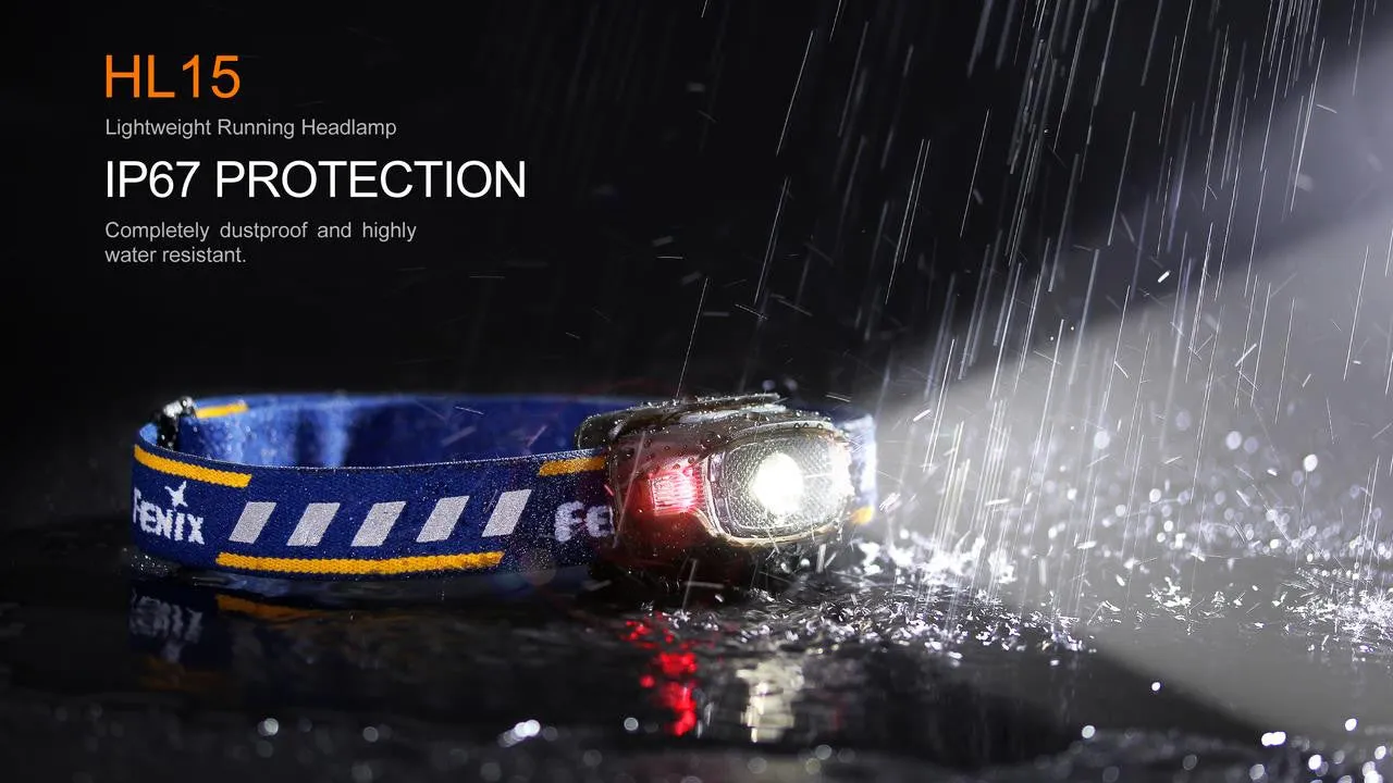 Fenix HL15 200 Lumen light weight CREE LED running Headlamp (Blue color body)