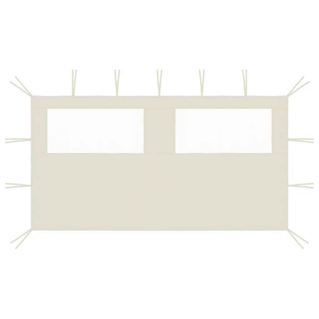 Gazebo Sidewall with Windows 4x2 m Cream