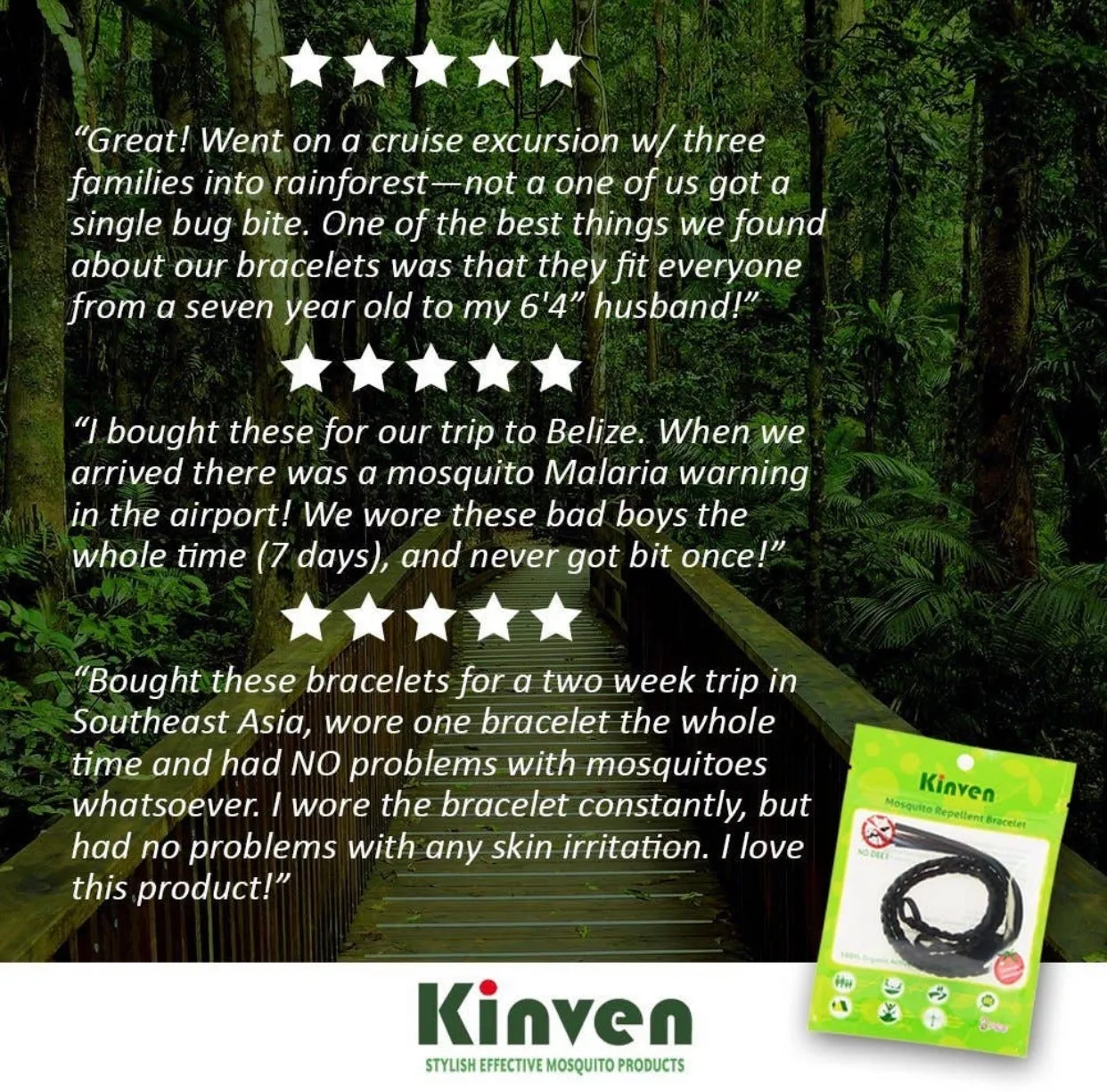 Kinven Mosquito Repellent Leather Bracelet