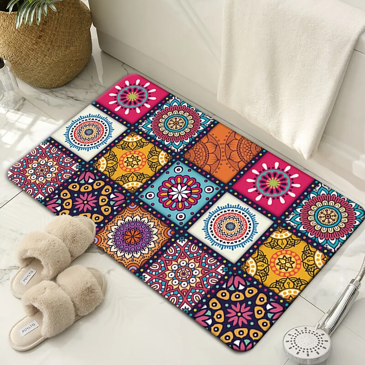 Moroccan Ethnic Floor Mat Nonslip Modern Kitchen Essential