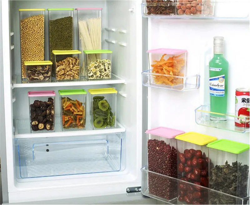 Plastic Food Storage Box Grain Container Kitchen Organizer