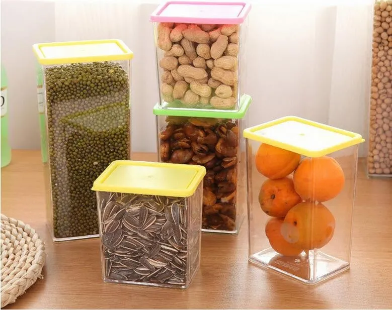 Plastic Food Storage Box Grain Container Kitchen Organizer