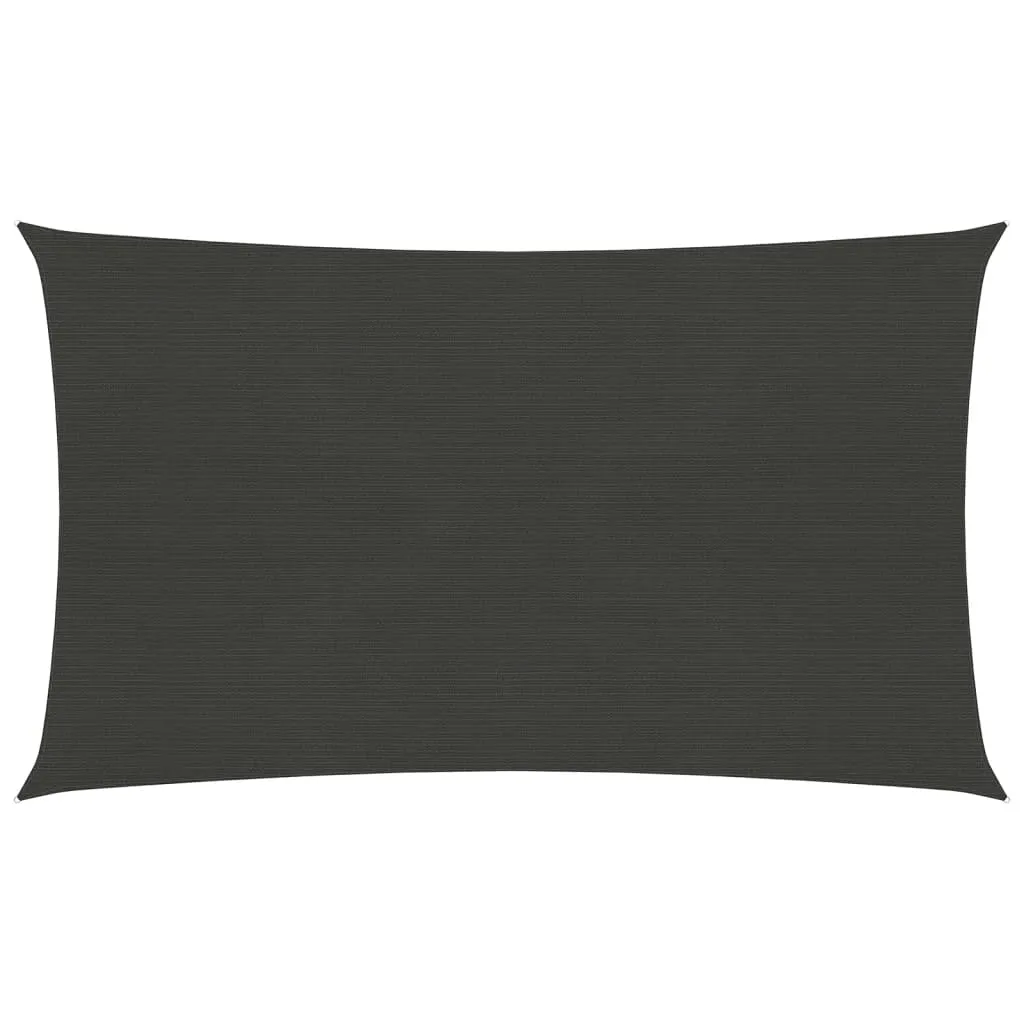 Sunshade Sail 160 g/m² Anthracite 3.5x5 m HDPE